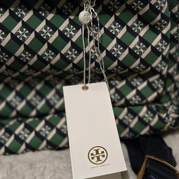 Tory Burch Green Patterned Backpack - Picture 6 of 6